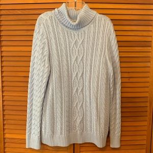 Blue Turtleneck Sweater